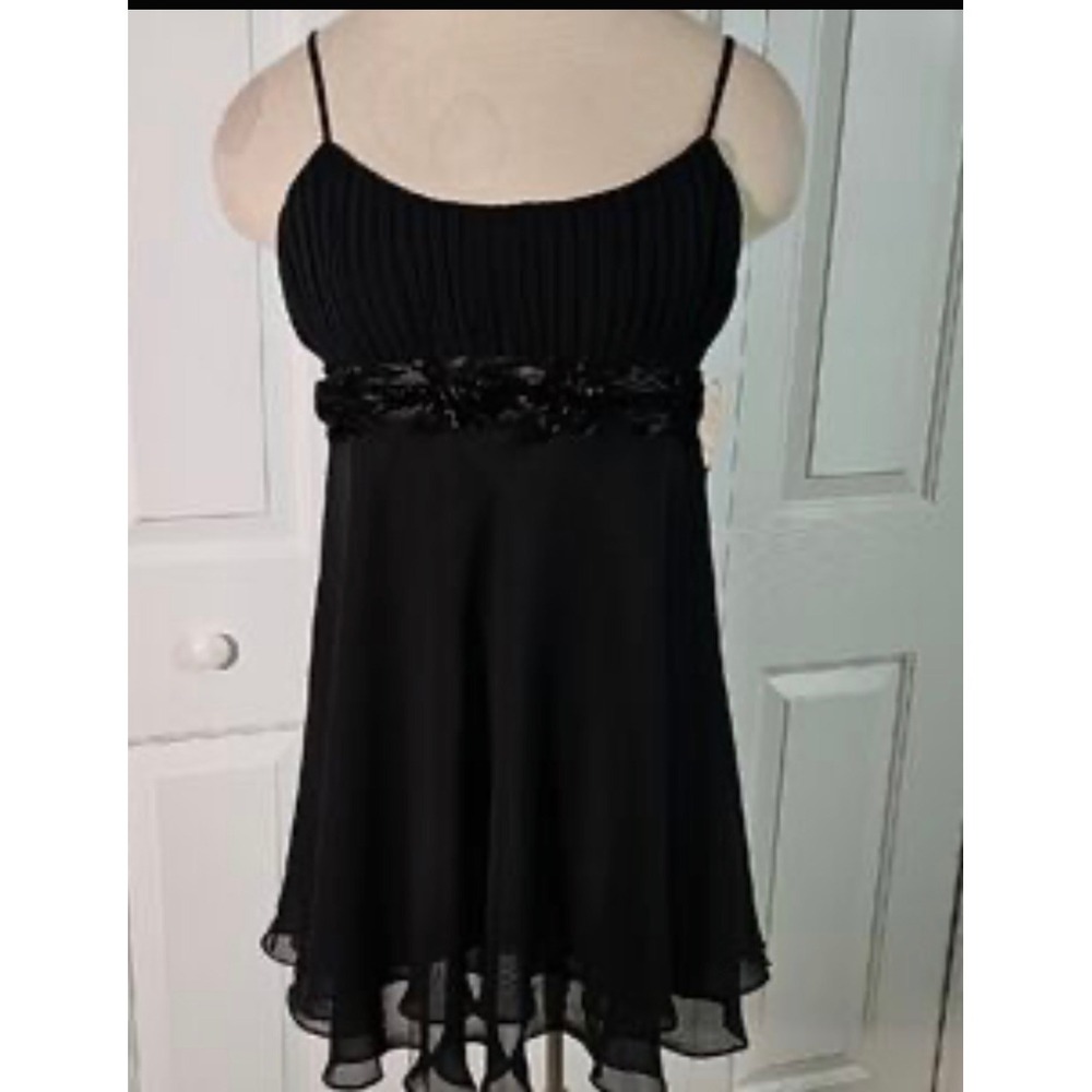 Y2K Flora‎ Nikrooz Black Chiffon Babydoll Dress Size M